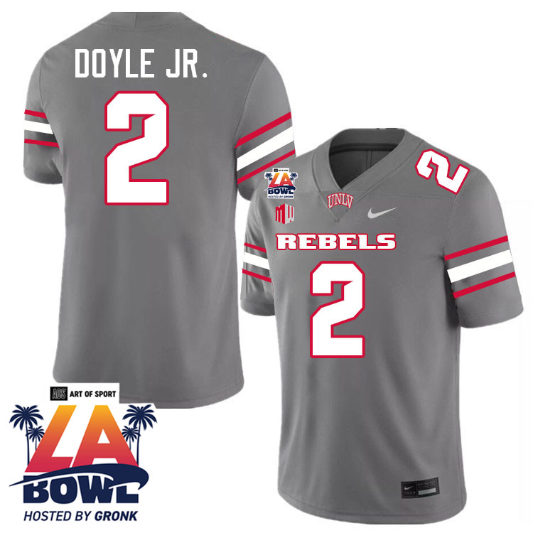 Antonio Doyle Jr. LA Bowl Jersey,UNLV Rebels 2024 LA Bowl Jersey-Grey